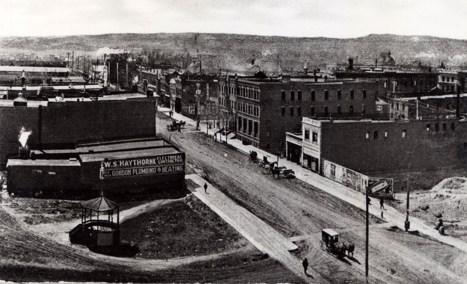 Downtown looking south, 1900s